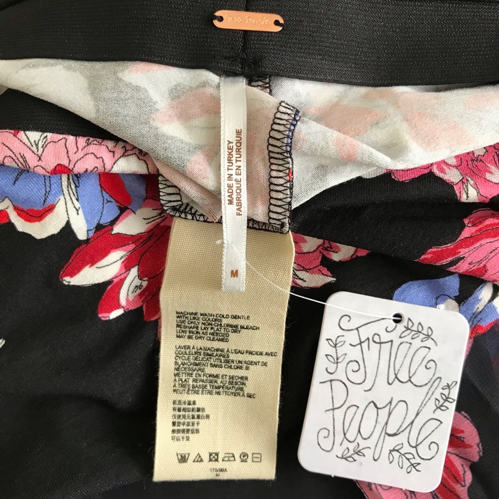 Free People Sheer Ankle Floral Maxi Skirt NWT Sz M - Picture 6 of 7